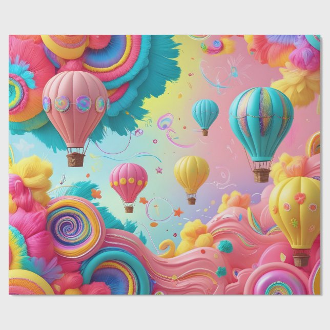 Papier Cadeau Ballon Très Haut (Plat)