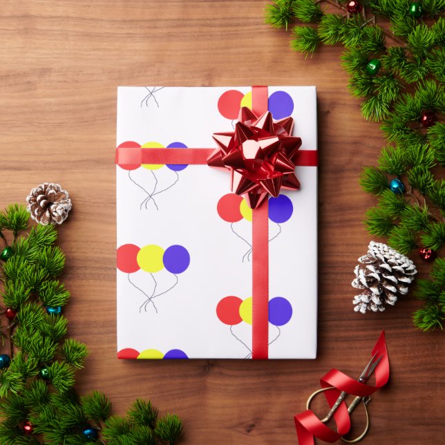 Papier Cadeau Ballons d'anniversaire (Cadeau de vacances)