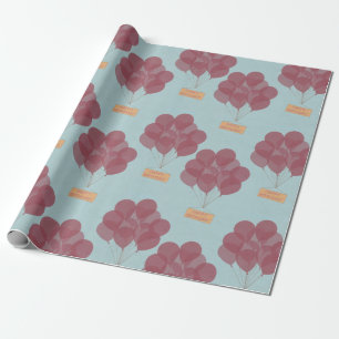 Papier Cadeau Ballons d'anniversaire heureux