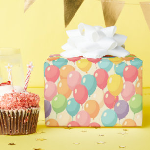 Papier Cadeau Ballons de fête de différentes couleurs