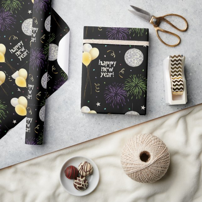 Papier Cadeau Ballons du Nouvel An (Artisanat)