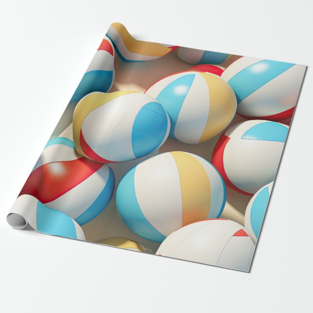 Papier Cadeau Balls de plage (Déroulé)