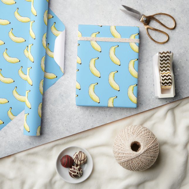 Papier Cadeau banane aquarelle (Artisanat)