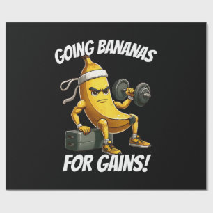 Papier Cadeau banane faisant de l'exercice