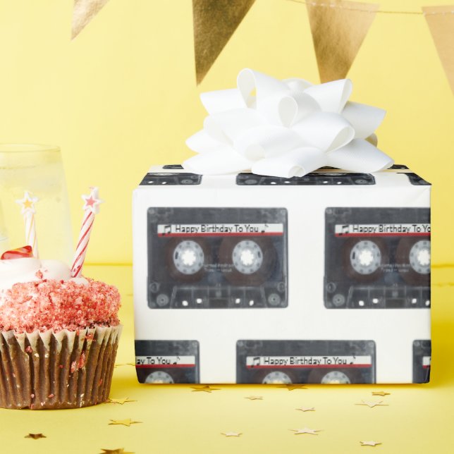 Papier Cadeau Bande de la cassette d'anniversaire (Fête d'anniversaire)