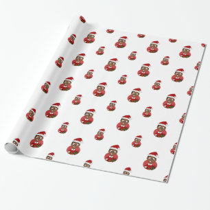 Papier Cadeau Bande dessinée de garçon de Noël