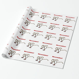 Papier Cadeau Bande dessinée perdue géniale de lunettes