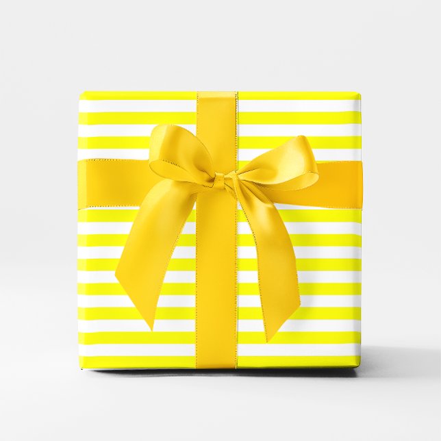 Papier Cadeau Bande jaune (Yellow Stripe Wrapping Paper)