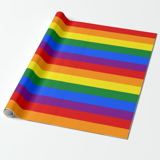 Papier Cadeau Bande mince gay pride (Déroulé)