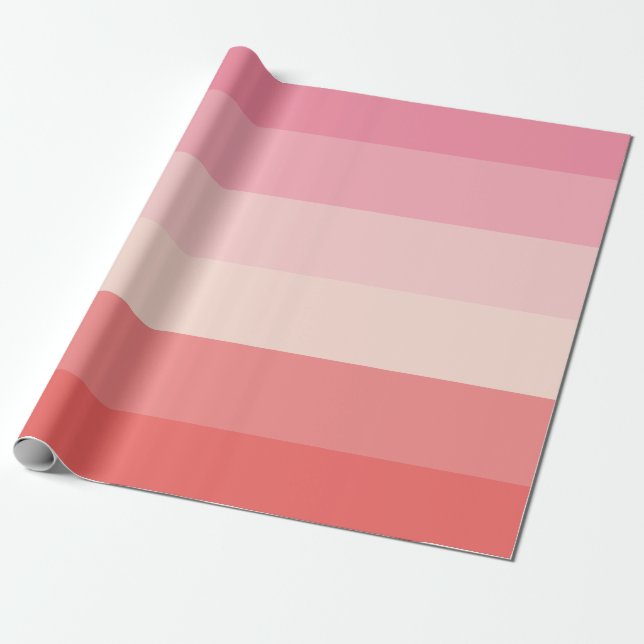 Papier Cadeau Bande rose personnalisée (Déroulé)