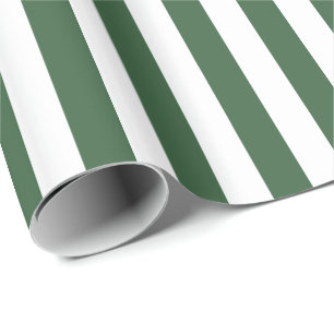 Papier Cadeau Bande verte et blanche du chasseur
