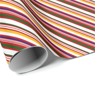 Papier Cadeau Bandes de bonbons à l'ancienne (grande échelle)