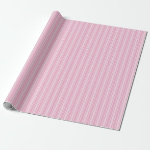 Papier Cadeau Bandes de bonbons rose pâle