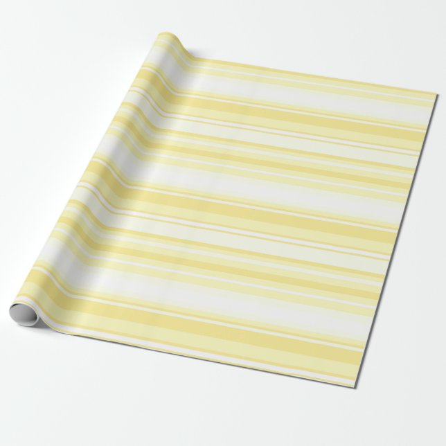 Papier Cadeau Bandes de citron (Déroulé)