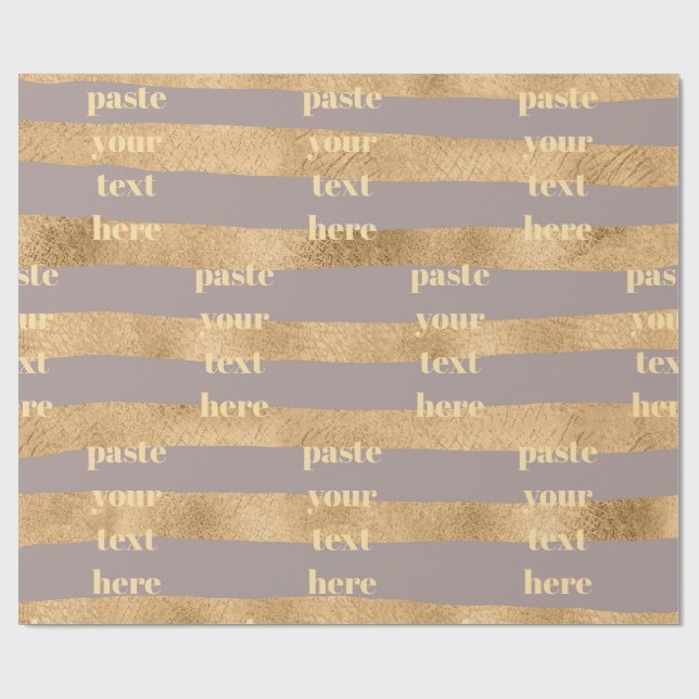 Papier Cadeau Bandes de paillettes de luxe (Plat)