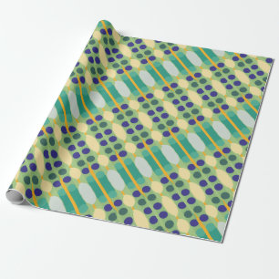 Papier Cadeau Bandes de points rétro