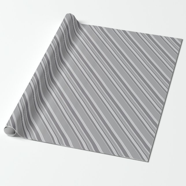 Papier Cadeau Bandes grises (Déroulé)