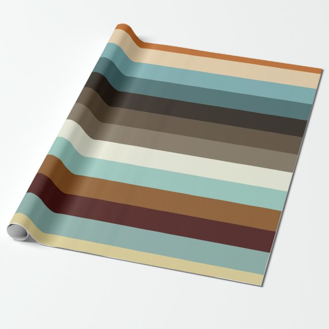 Papier Cadeau Bandes rétro (Déroulé)