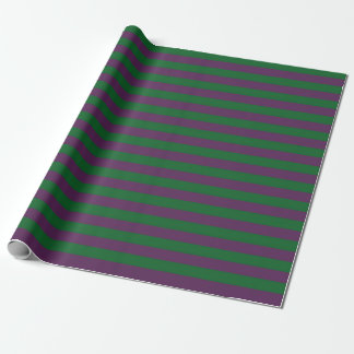 Papier Cadeau Bandes vertes et violettes de la forêt