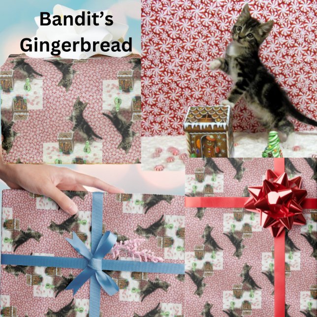 Papier Cadeau Bandit la maison de pain d'épice du chat (Créateur téléchargé)