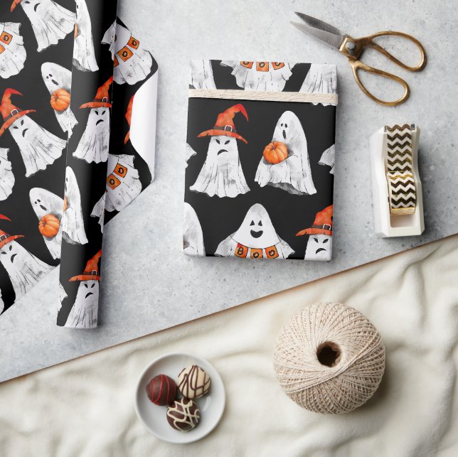 Papier Cadeau Bannière de fête Halloween, Décoration de fête Hal (Artisanat)