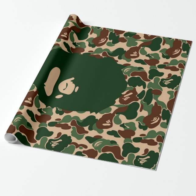 Papier Cadeau bape Camo monkey hypebeast (Déroulé)