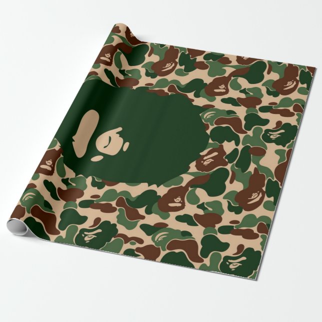 Papier Cadeau bape Camo monkey hypebeast (Déroulé)