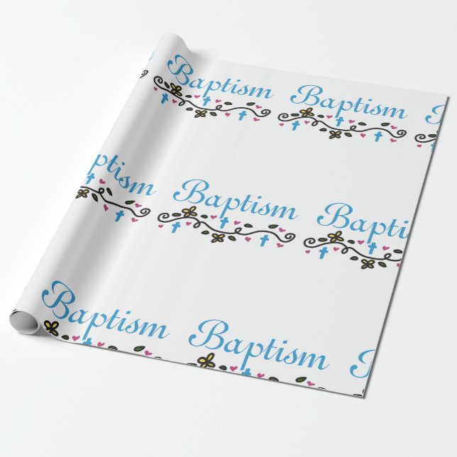 Papier Cadeau Baptême (Déroulé)