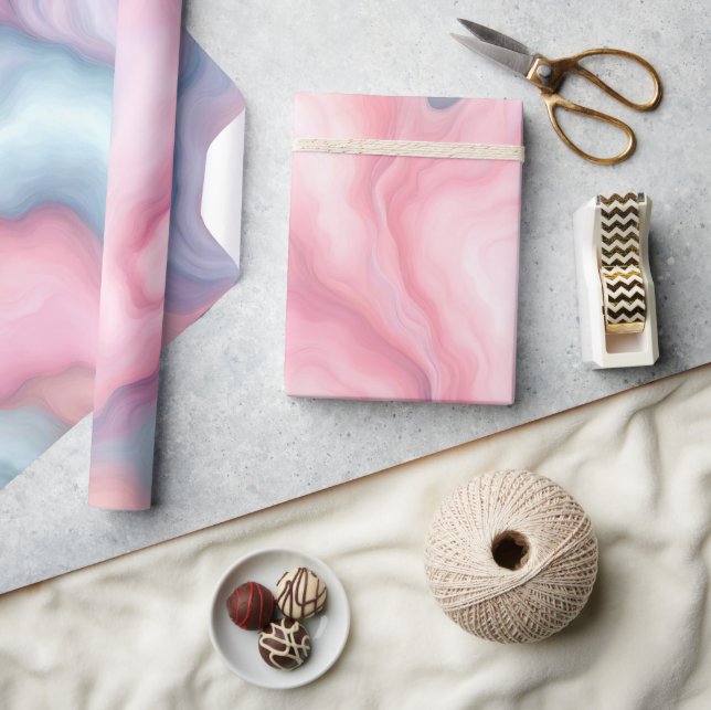 Papier Cadeau Barbe à papa abstraite (Artisanat)