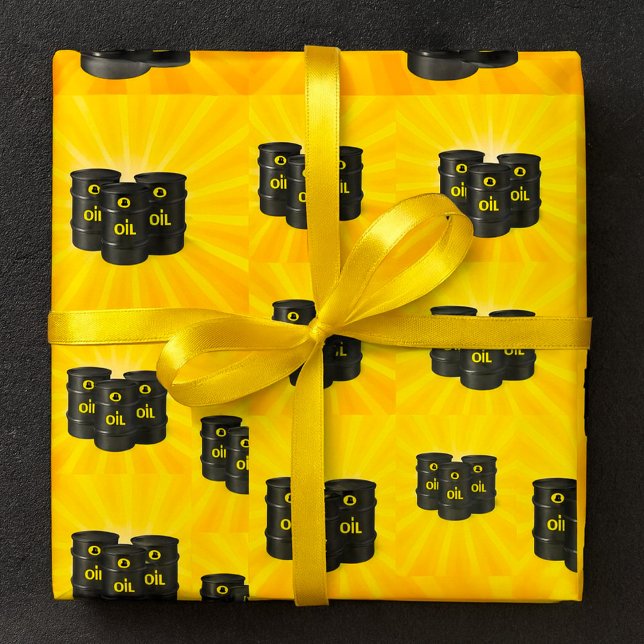 Papier Cadeau Barils de pétrole (Créateur téléchargé)