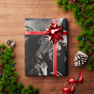 Papier Cadeau Barre d'arbre noir