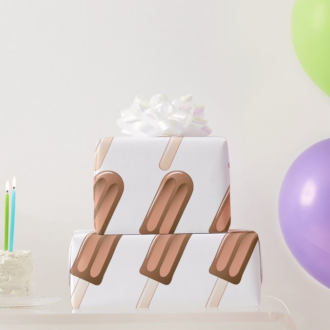 Papier Cadeau Barre de glace à la Popsicle au chocolat (Créateur téléchargé)