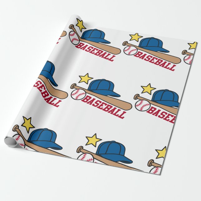 Papier Cadeau Baseball (Déroulé)
