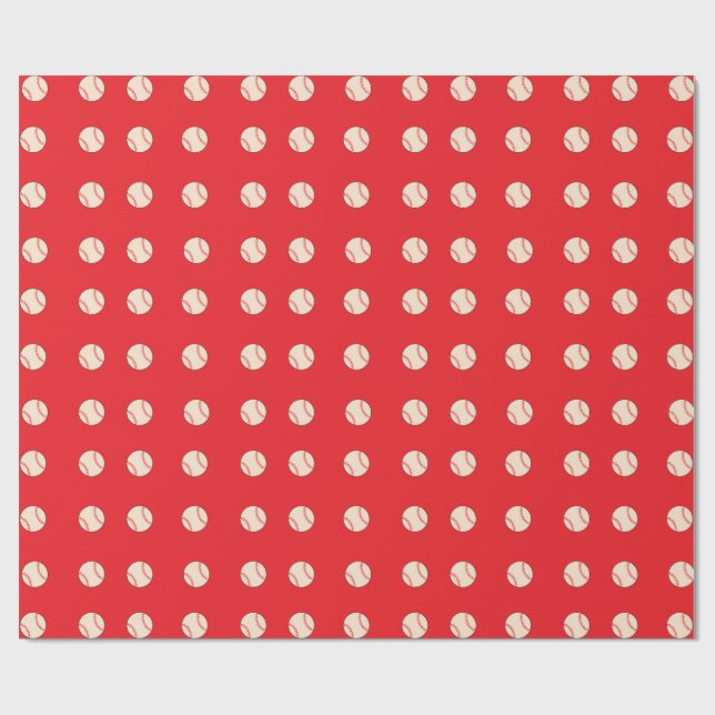 Papier Cadeau Baseball (Plat)