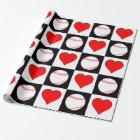 Baseball & Coeurs Motif Baseball Joueur Sports