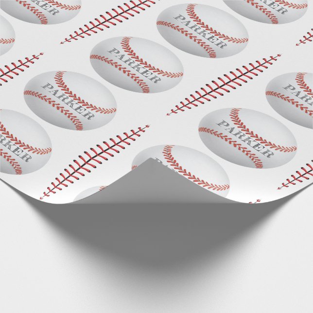 Papier Cadeau Baseball personnalisé (Coin)