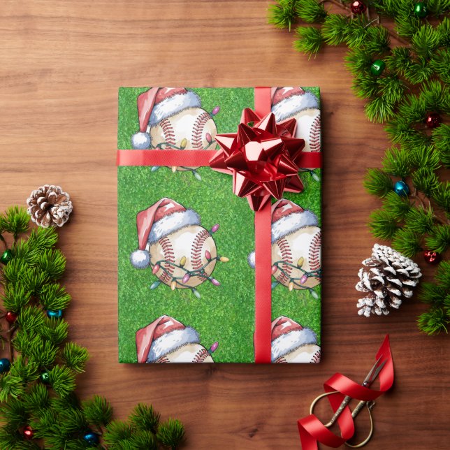Papier Cadeau Baseball pour Noël  (Cadeau de vacances)