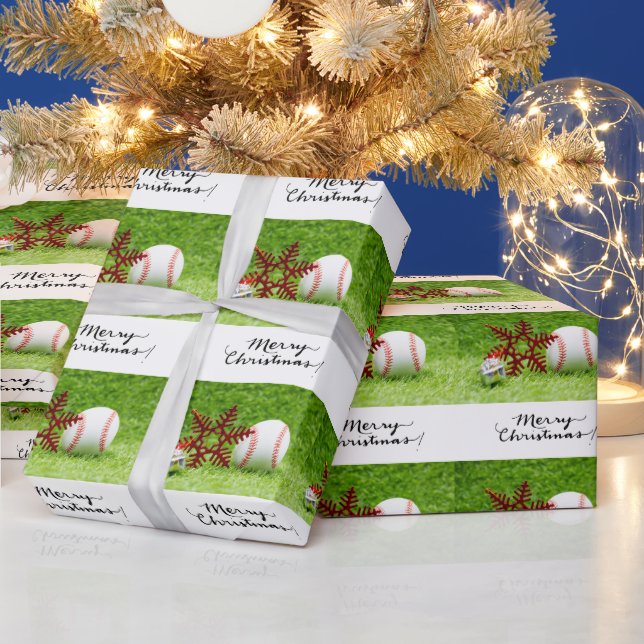 Papier Cadeau Baseball pour Noël  (Vacances)