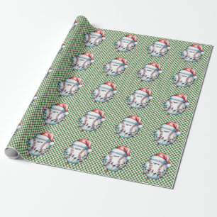 Papier Cadeau Baseball pour Noël avec le nom des enfants