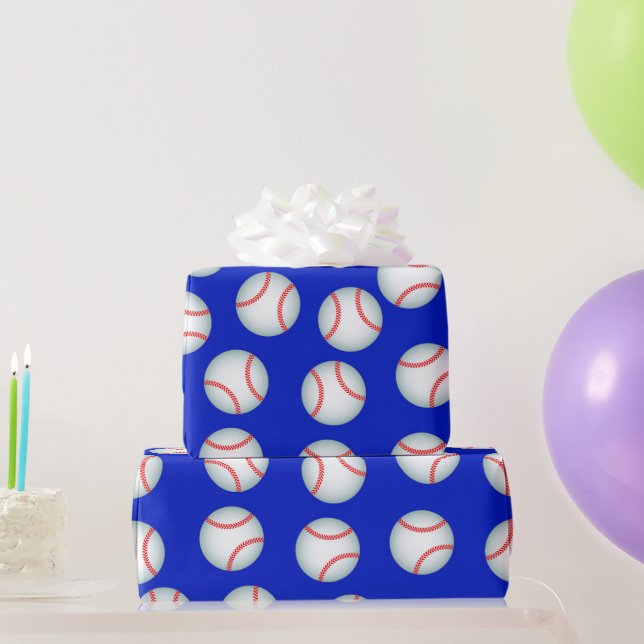 Papier Cadeau Baseballs (Cadeaux de fête)