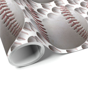 Papier Cadeau Baseballs 3D