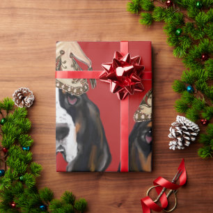 PAPIER CADEAU BASSET HOUND  