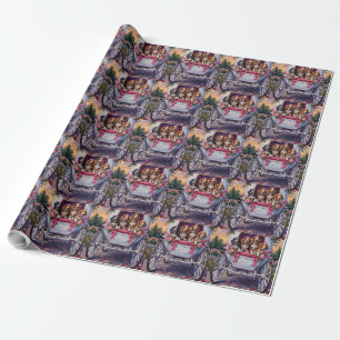 Papier Cadeau Basset Hound Saint-Valentin 