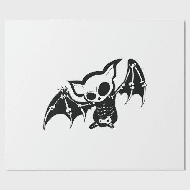 Papier Cadeau Bat Halloween           (Plat)