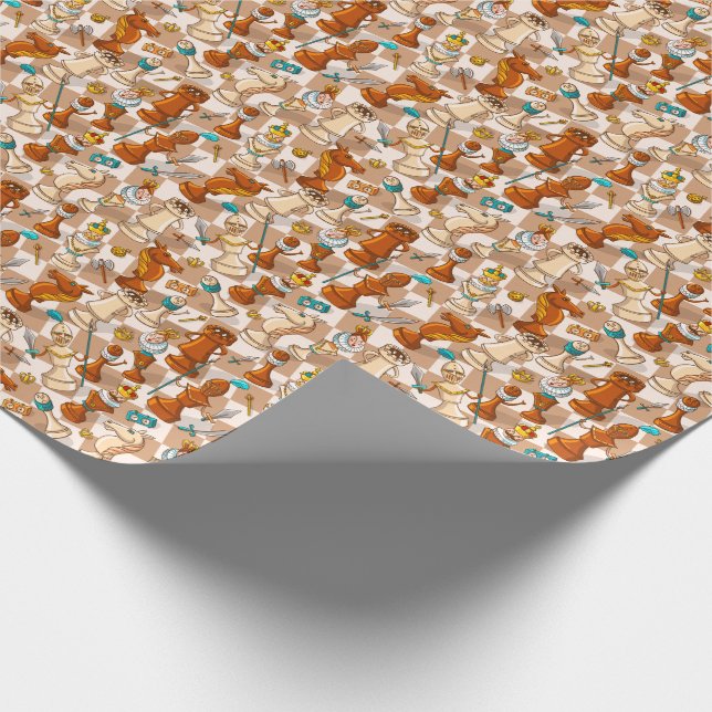 Papier Cadeau bataille d'échecs (Coin)