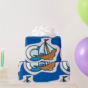 Papier Cadeau Bateau jouet