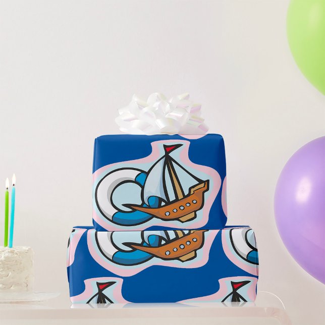 Papier Cadeau Bateau jouet (Créateur téléchargé)