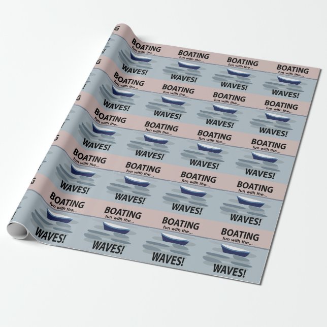 Papier Cadeau Bateau Navigation Voilier  (Déroulé)