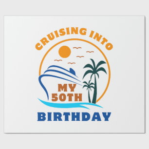 Papier Cadeau Bateau pour mes 50 ans de croisière