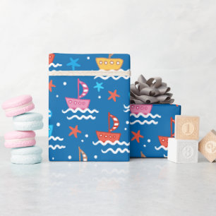 Papier Cadeau Bateaux Bébés